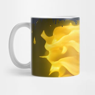 Golden smile of wisdom on fire Mug